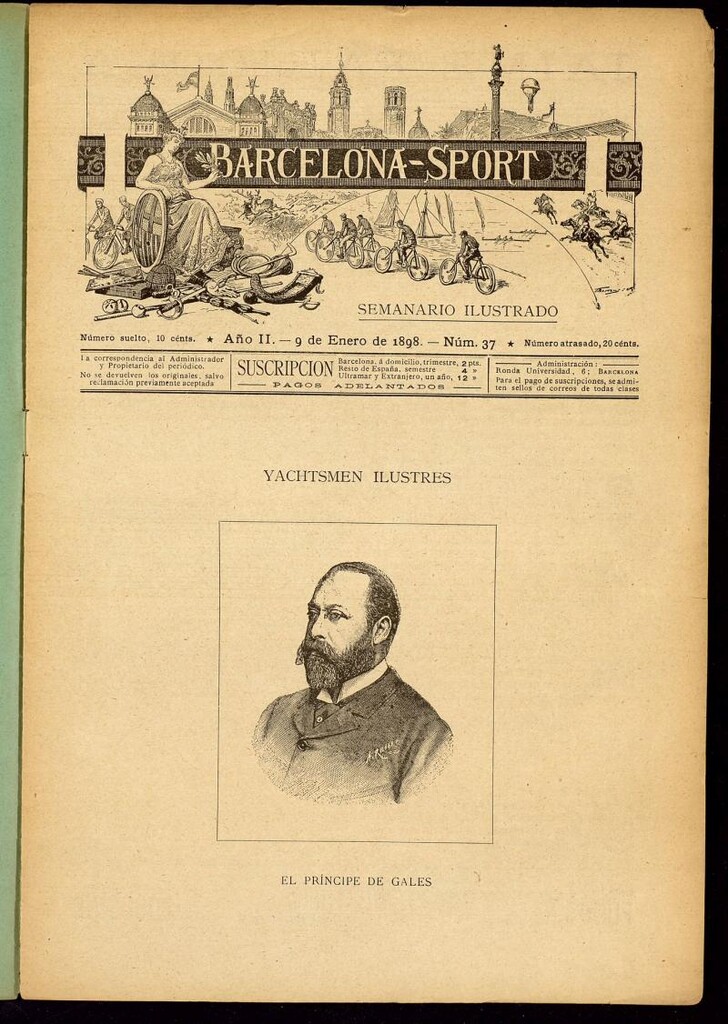 Miniatura de Barcelona Sport. 9 de enero de 1898