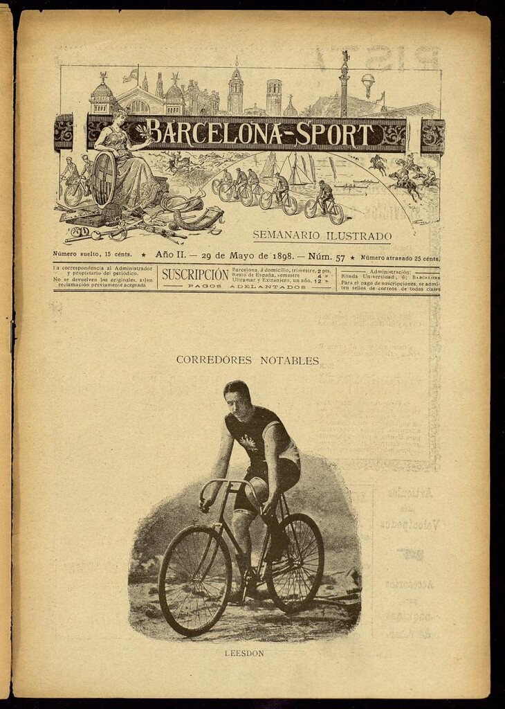 Miniatura de Barcelona Sport. 29 de mayo de 1898