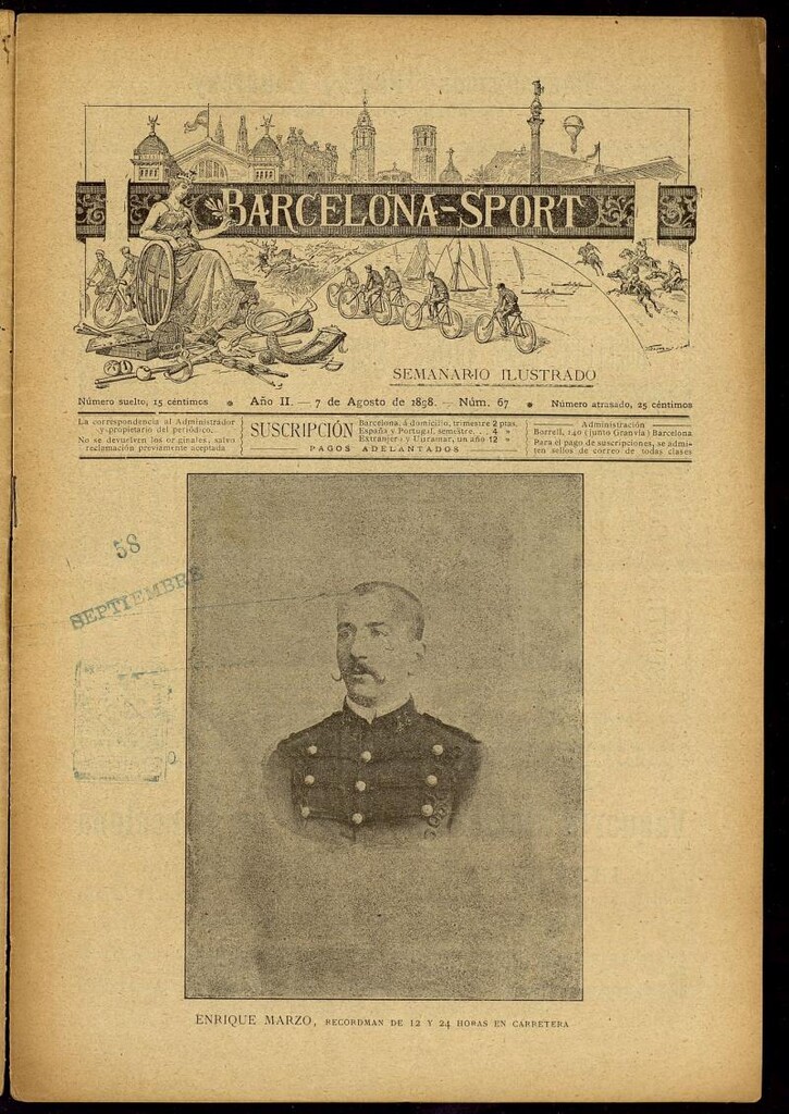Miniatura de Barcelona Sport. 7 de agosto de 1898