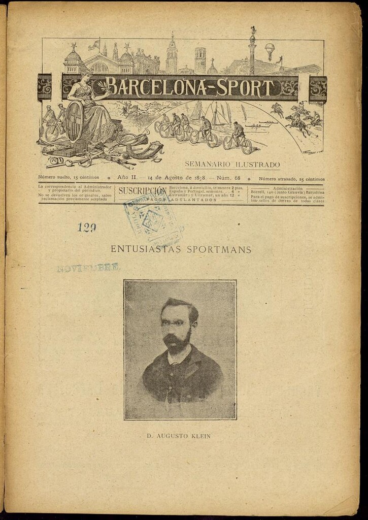 Miniatura de Barcelona Sport. 14 de agosto de 1898