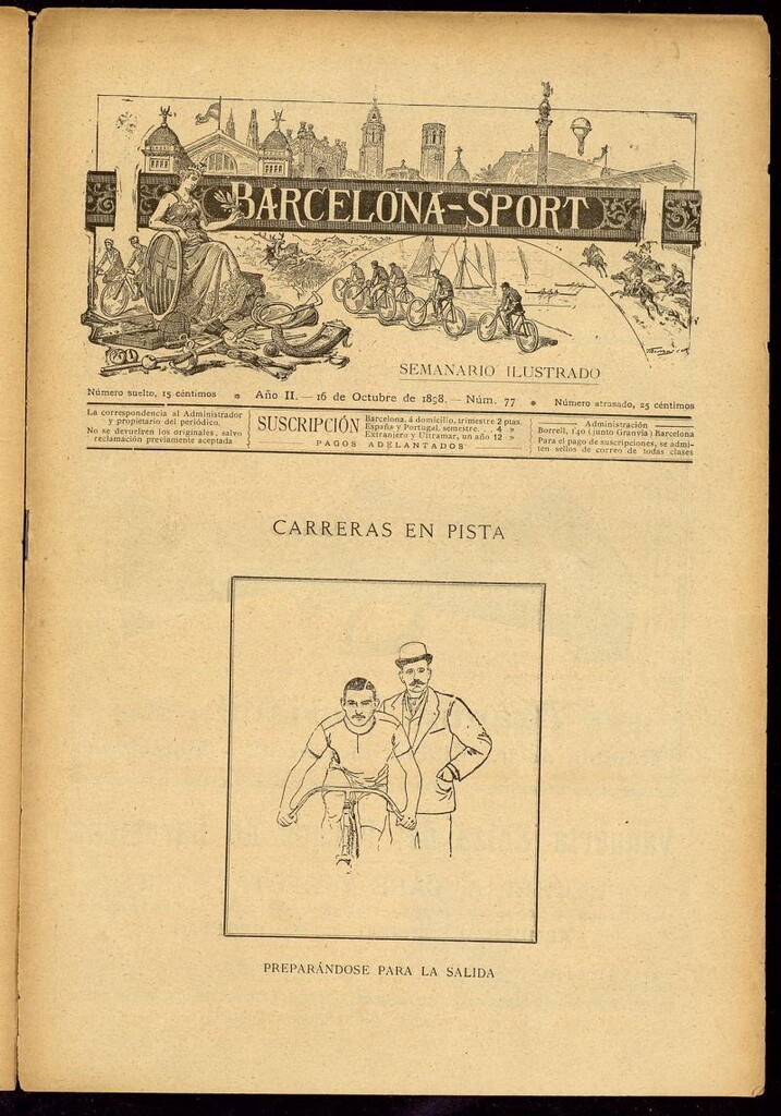 Miniatura de Barcelona Sport. 16 de Octubre de 1898