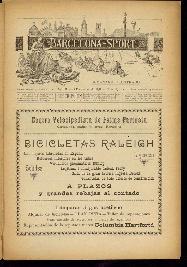 Miniatura de Barcelona Sport. 25 de Diciembre de 1898