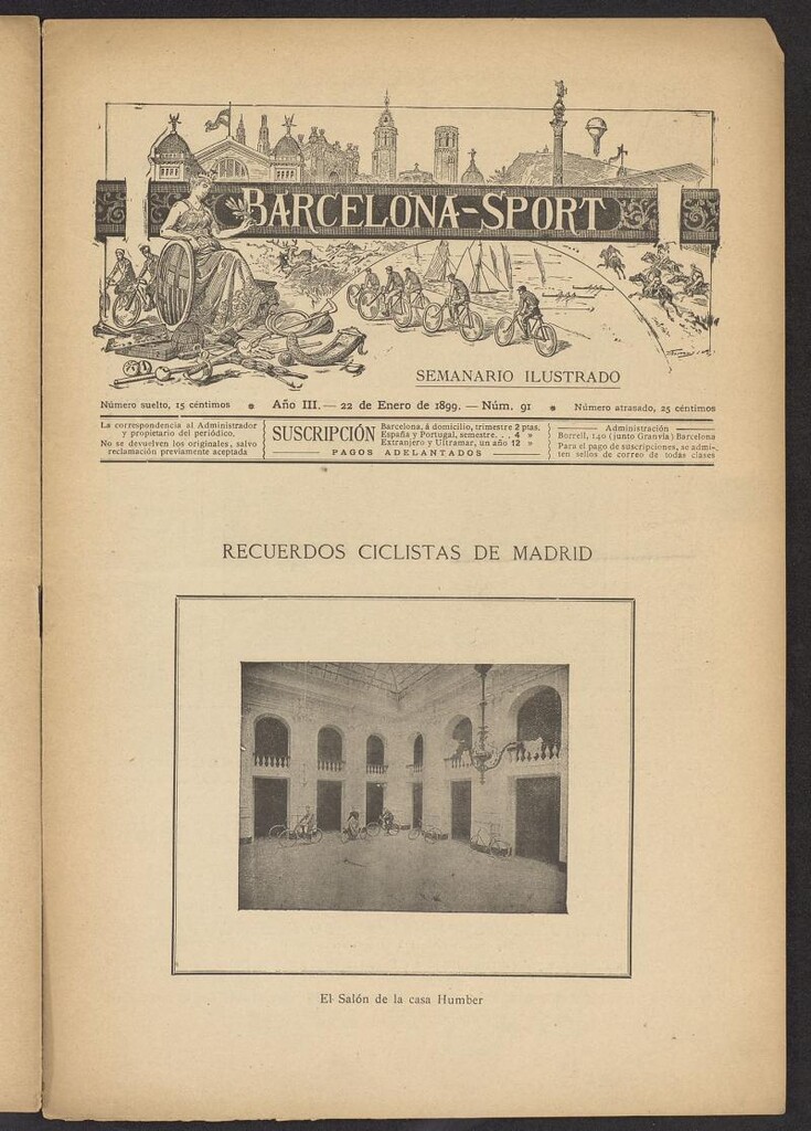 Miniatura de Barcelona Sport. 22 de Enero de 1899