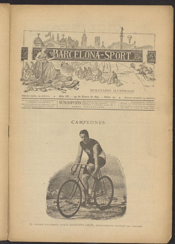 Miniatura de Barcelona Sport. 29 de Enero de 1899