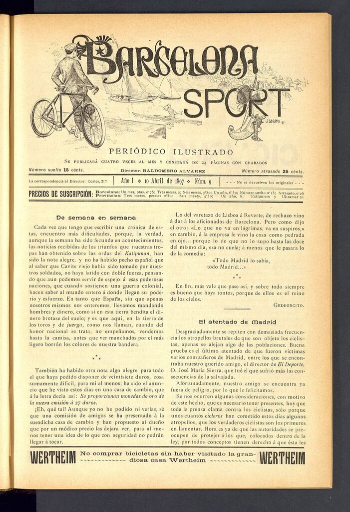 Miniatura de Barcelona Sport. 10 de Abril de 1897