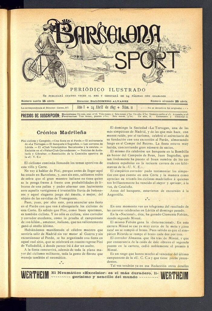 Miniatura de Barcelona Sport. 24 de Abril de 1897