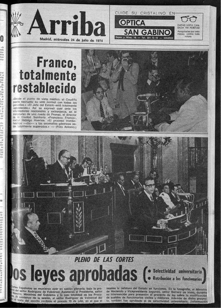 Miniatura de Arriba del 24 de julio de 1974