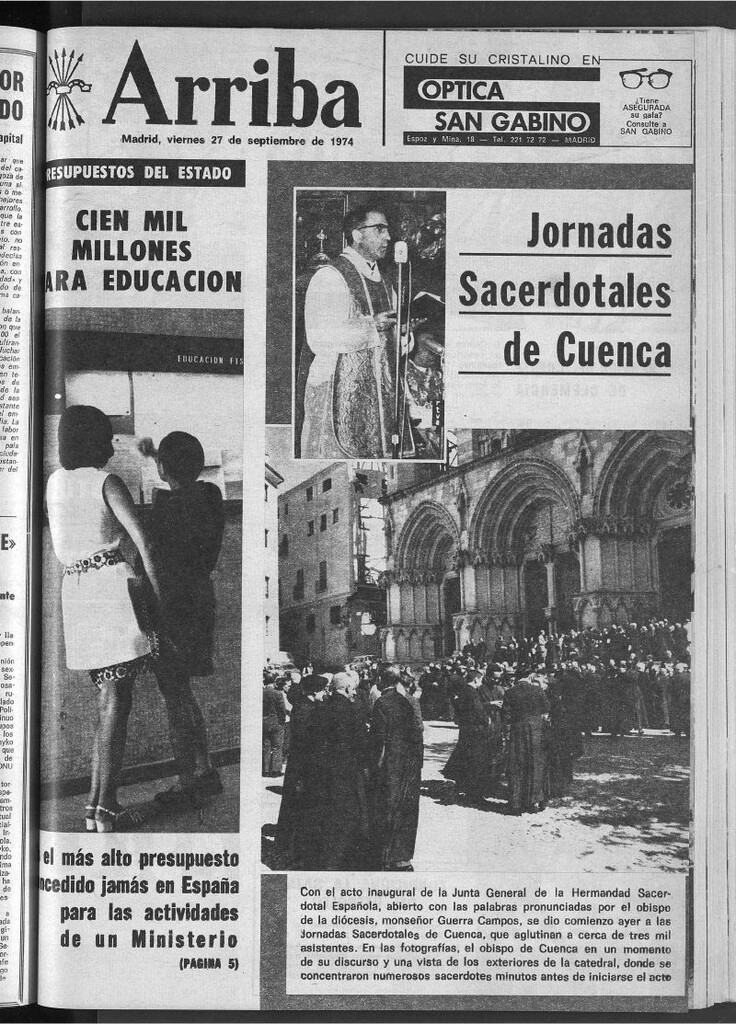 Miniatura de Arriba del 27 de septiembre de 1974