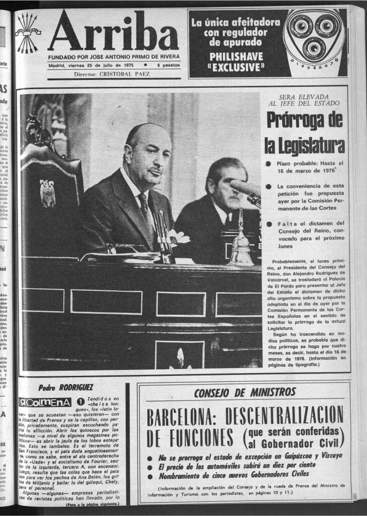 Miniatura de Arriba del 25 de julio de 1975