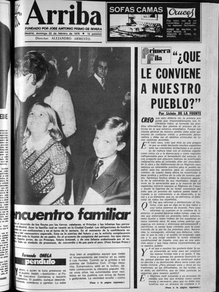 Miniatura de Arriba del 22 de febrero de 1976