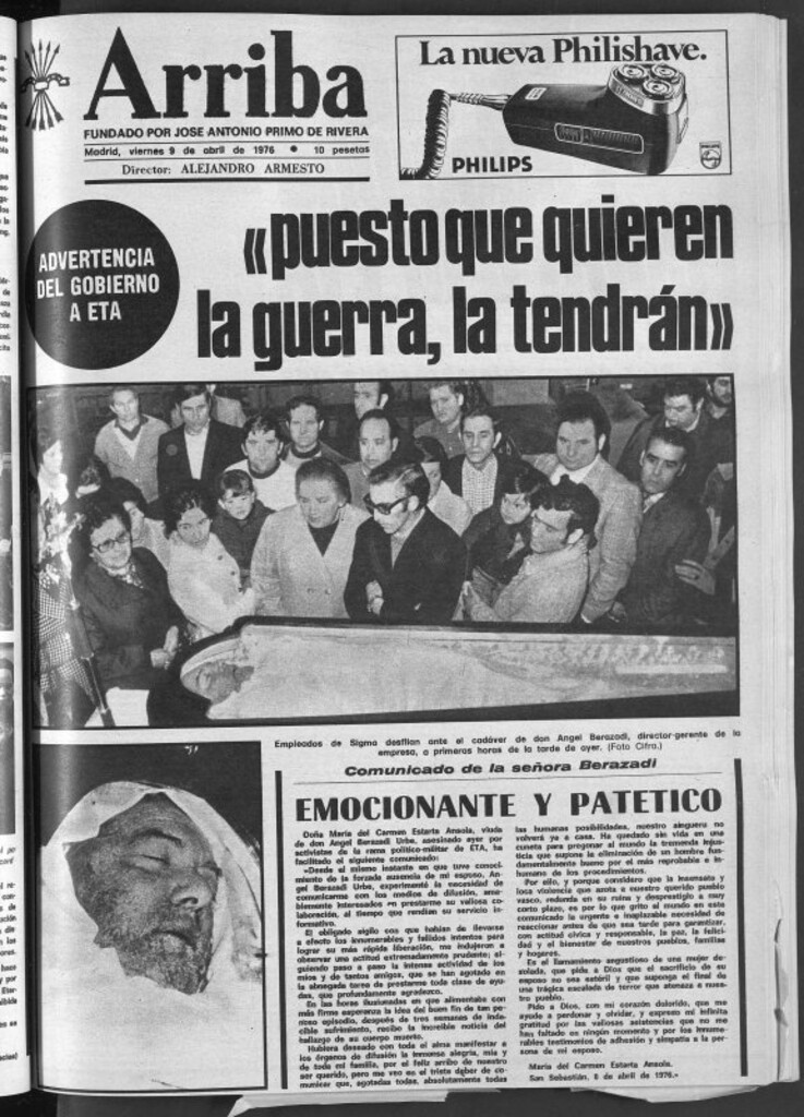 Miniatura de Arriba del 9 de abril de 1976