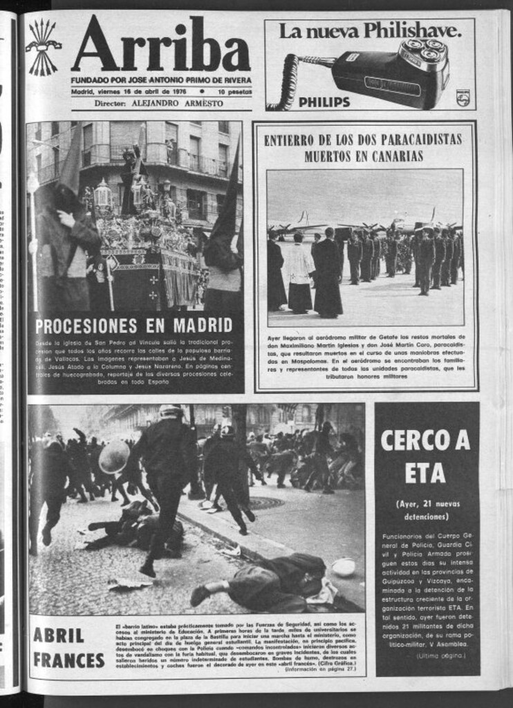 Miniatura de Arriba del 16 de abril de 1976
