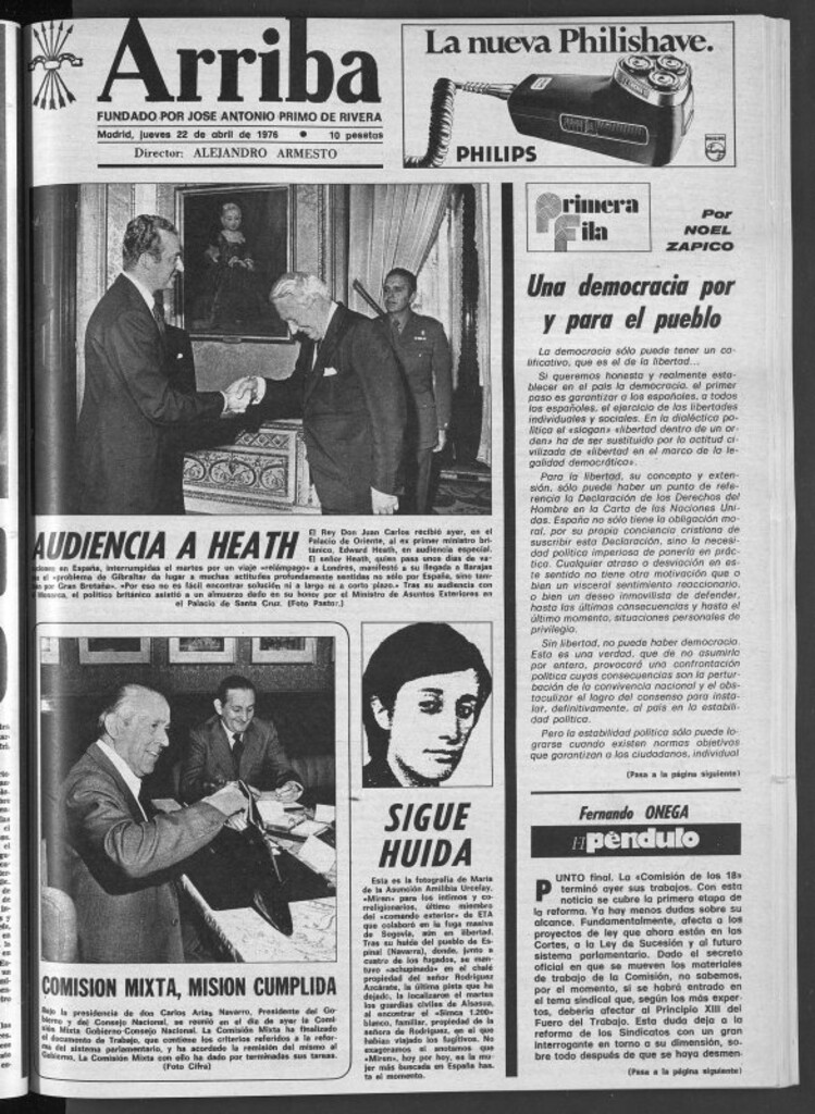 Miniatura de Arriba del 22 de abril de 1976
