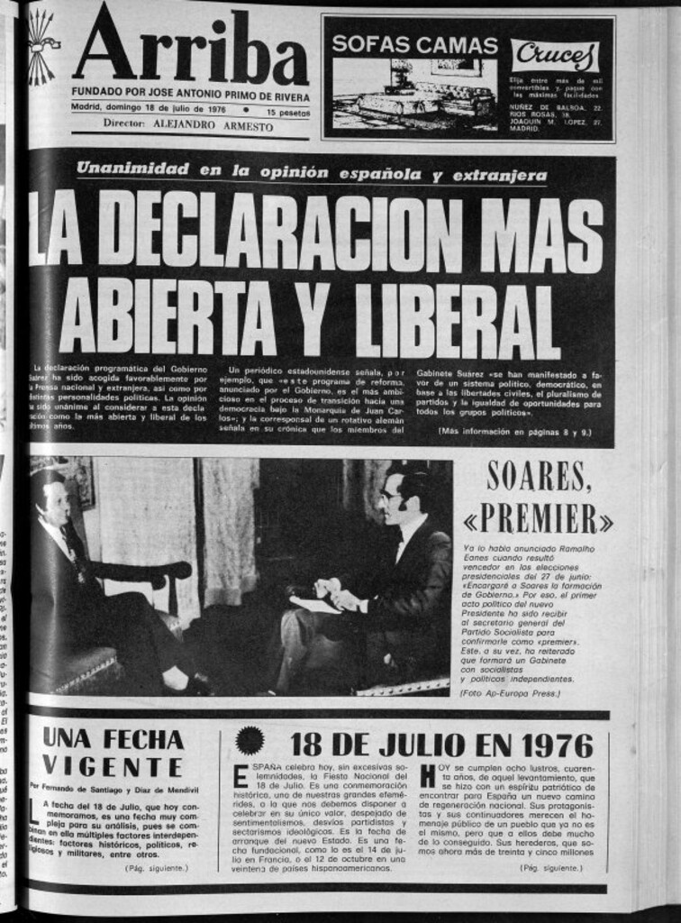 Miniatura de Arriba del 18 de julio de 1976