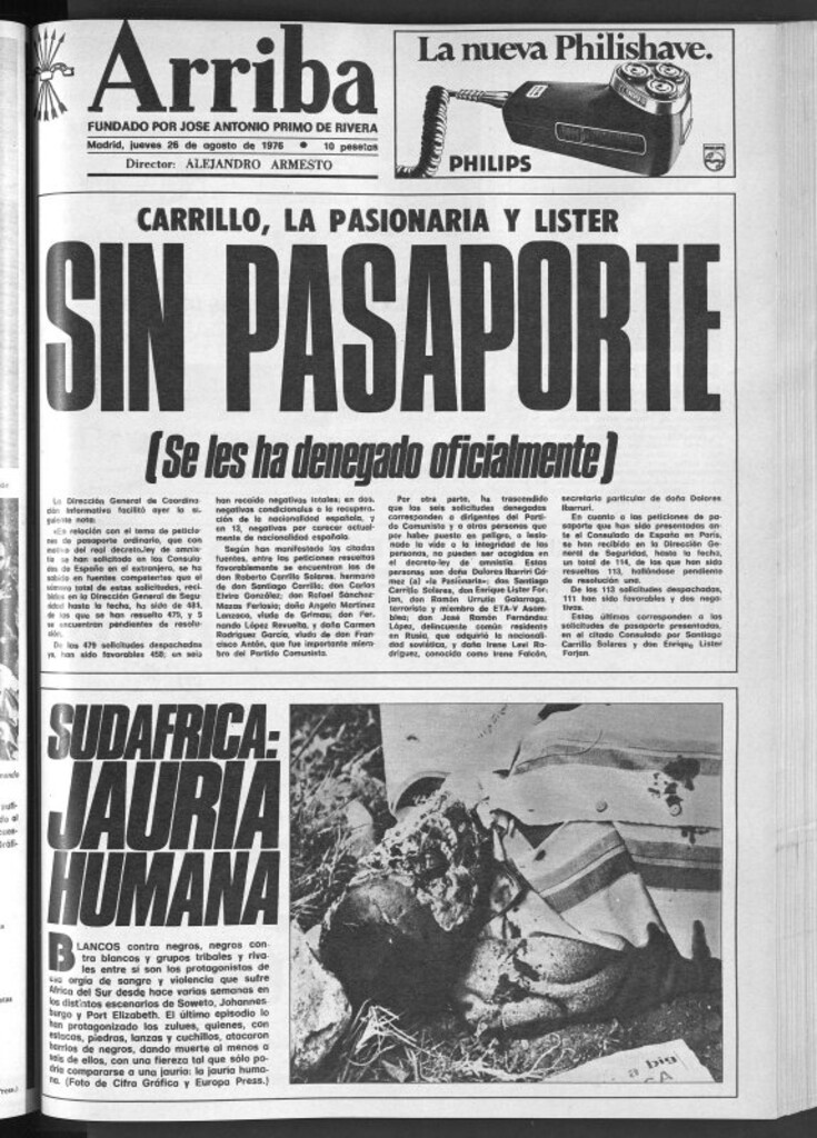 Miniatura de Arriba del 26 de agosto de 1976