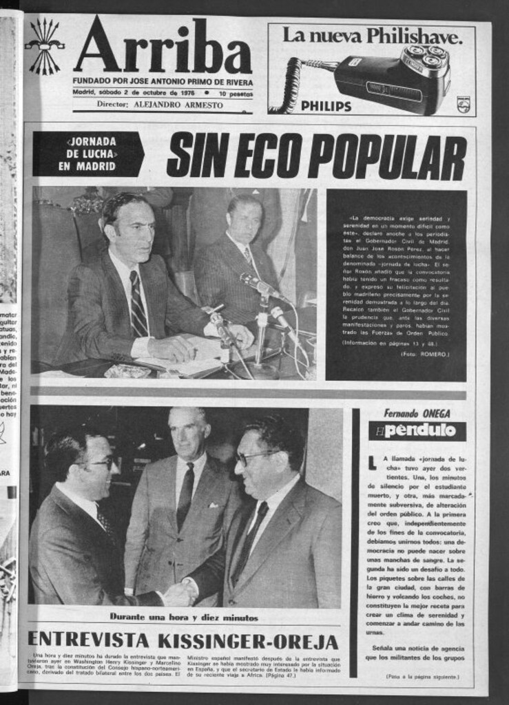 Miniatura de Arriba del 2 de octubre de 1976