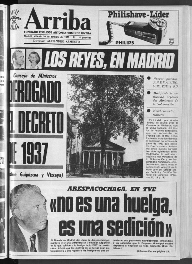 Miniatura de Arriba del 30 de octubre de 1976