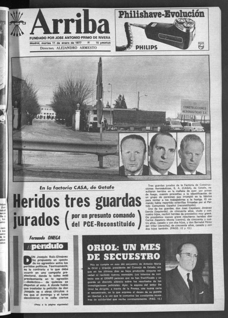 Miniatura de Arriba del 11 de enero de 1977