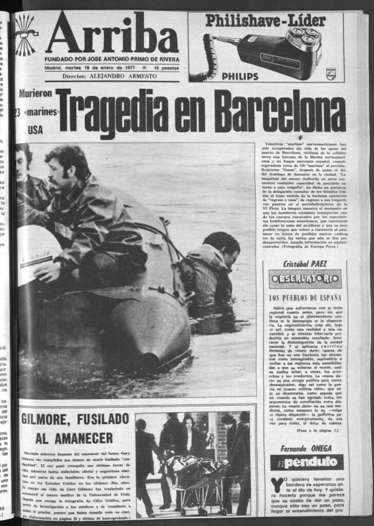 Miniatura de Arriba del 18 de enero de 1977
