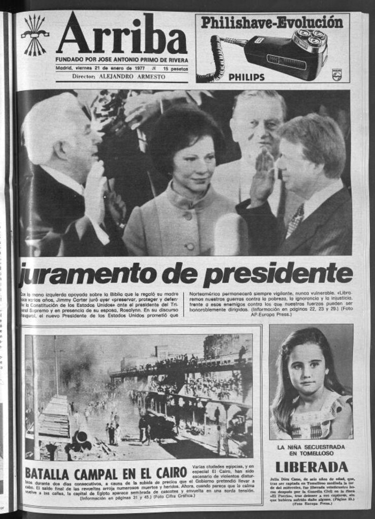 Miniatura de Arriba del 21 de enero de 1977