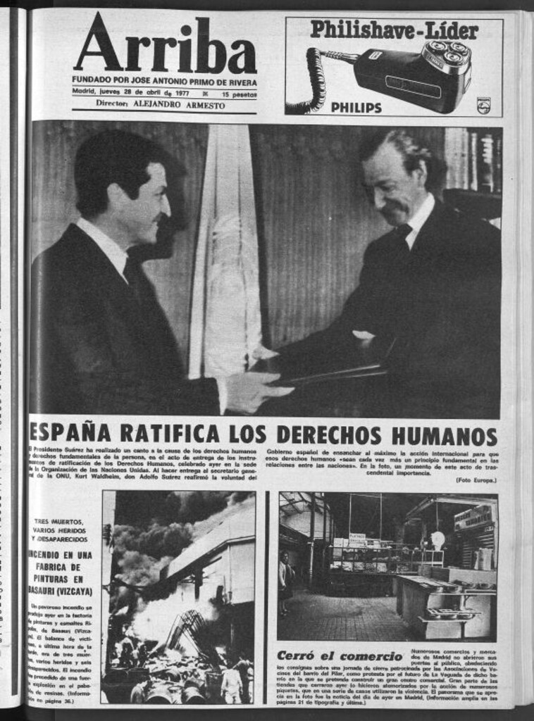 Miniatura de Arriba del 28 de abril de 1977
