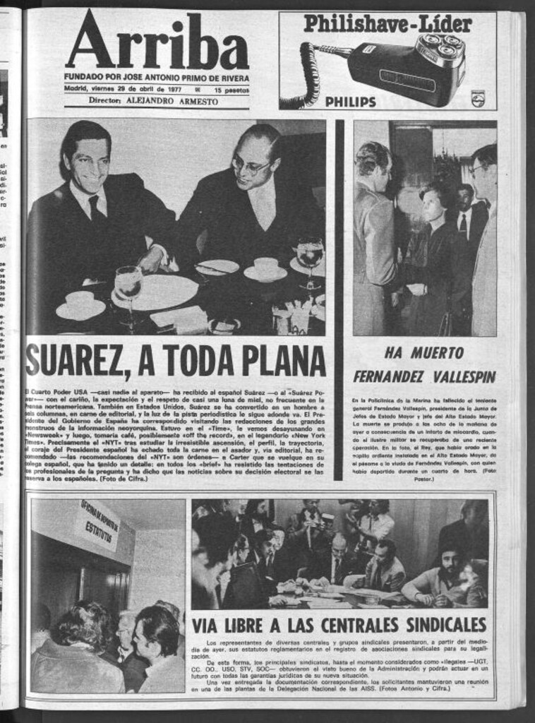 Miniatura de Arriba del 29 de abril de 1977