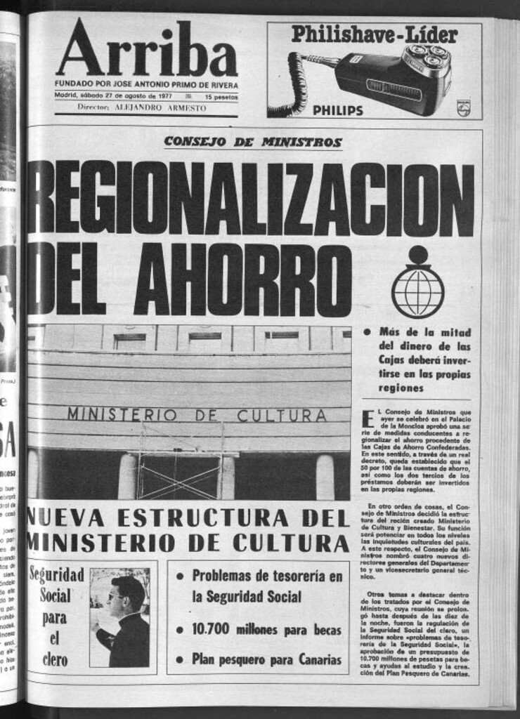 Miniatura de Arriba del 27 de agosto de 1977