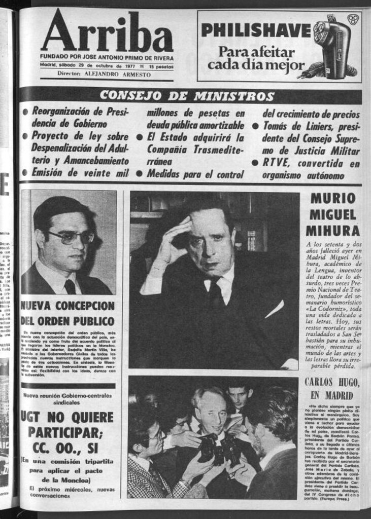 Miniatura de Arriba del 29 de octubre de 1977
