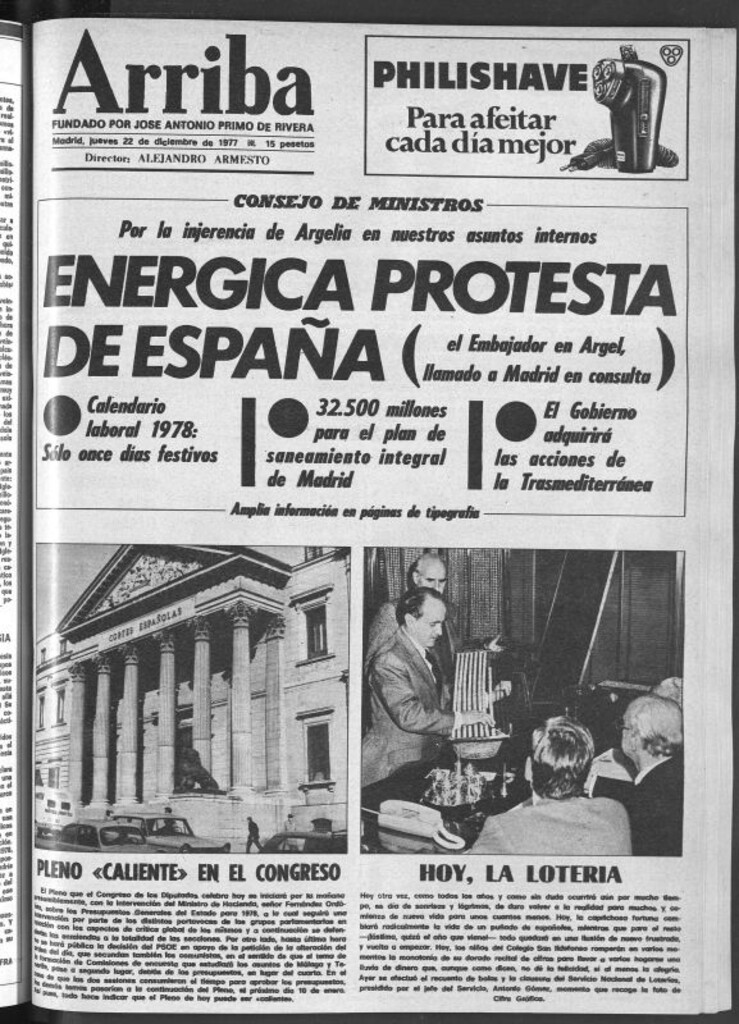 Miniatura de Arriba del 22 de diciembre de 1977