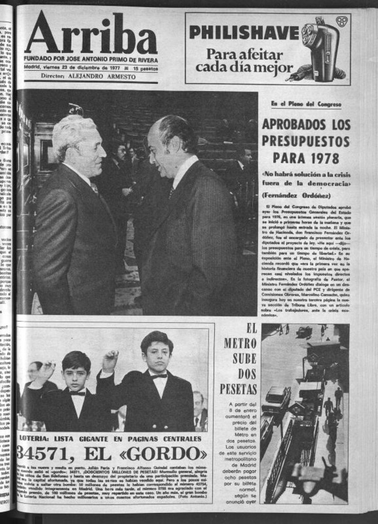 Miniatura de Arriba del 23 de diciembre de 1977