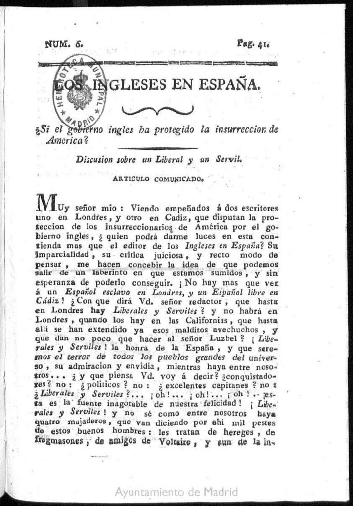 Miniatura de Los Ingleses en España. N. 6