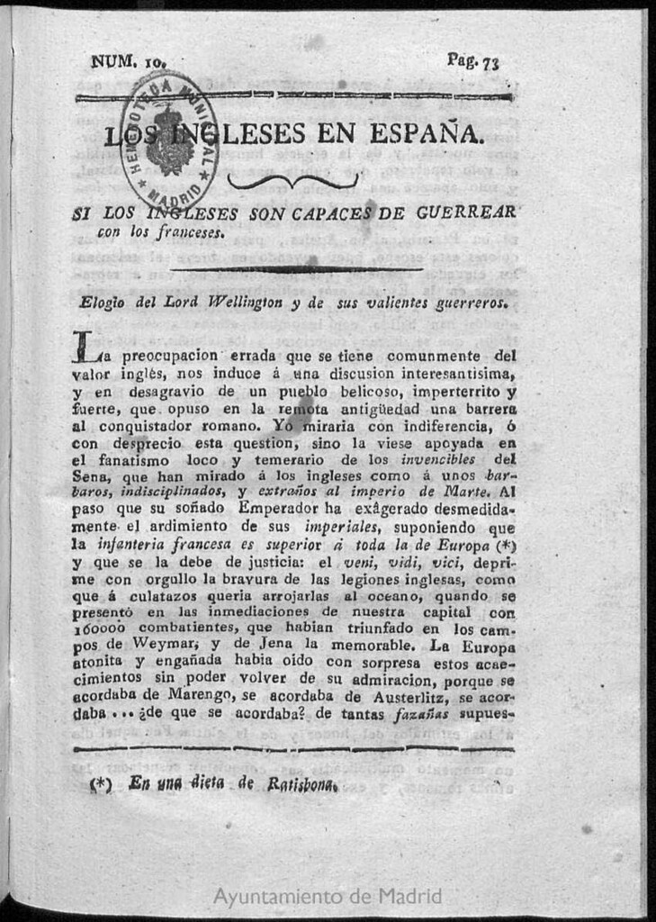 Miniatura de Los Ingleses en España. N. 10