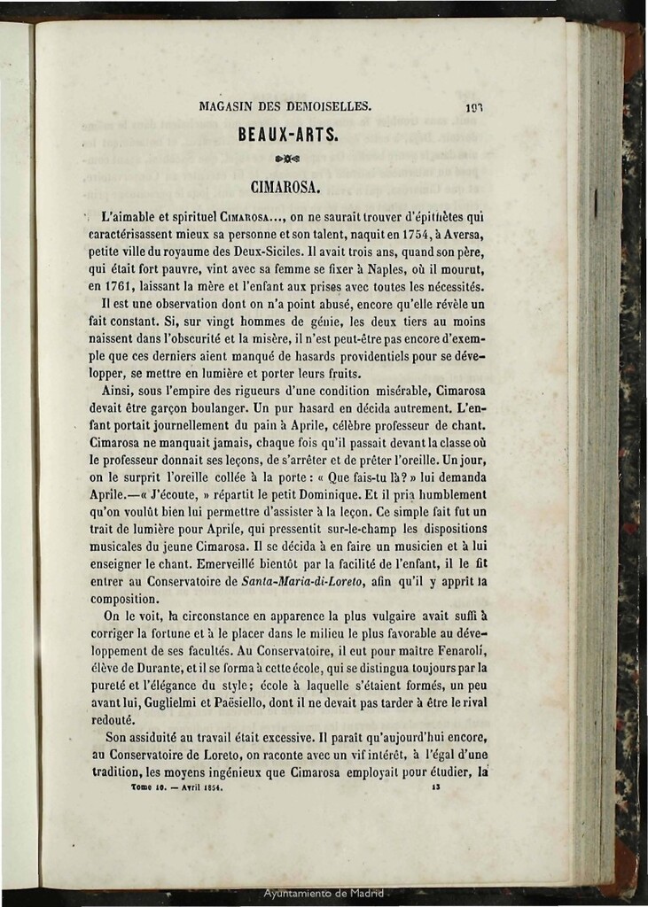 Miniatura de Magasin des Demoiselles del 25 de Abril de 1854