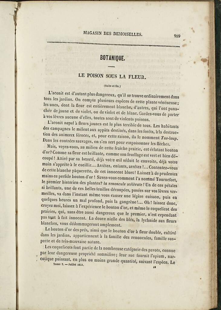 Miniatura de Magasin des Demoiselles del 25 de Julio de 1851