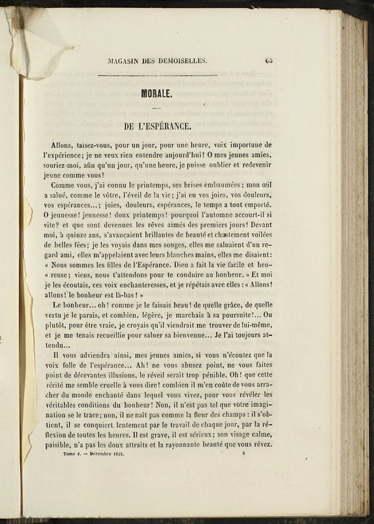 Miniatura de Magasin des Demoiselles del 25 de Diciembre de 1852