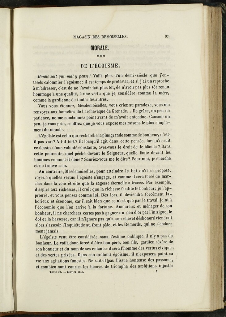 Miniatura de Magasin des Demoiselles del 25 de Enero de 1856