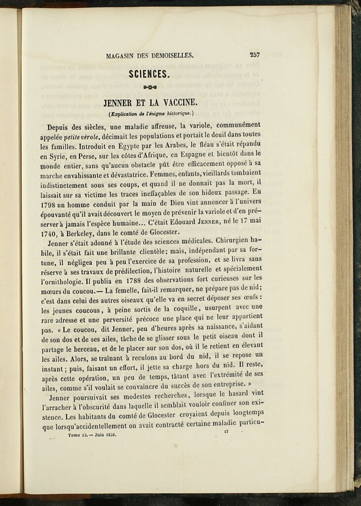 Miniatura de Magasin des Demoiselles del 25 de Junio de 1856