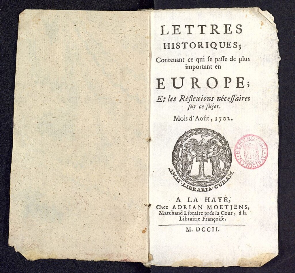Miniatura de Lettres Historiques de agosto de 1702