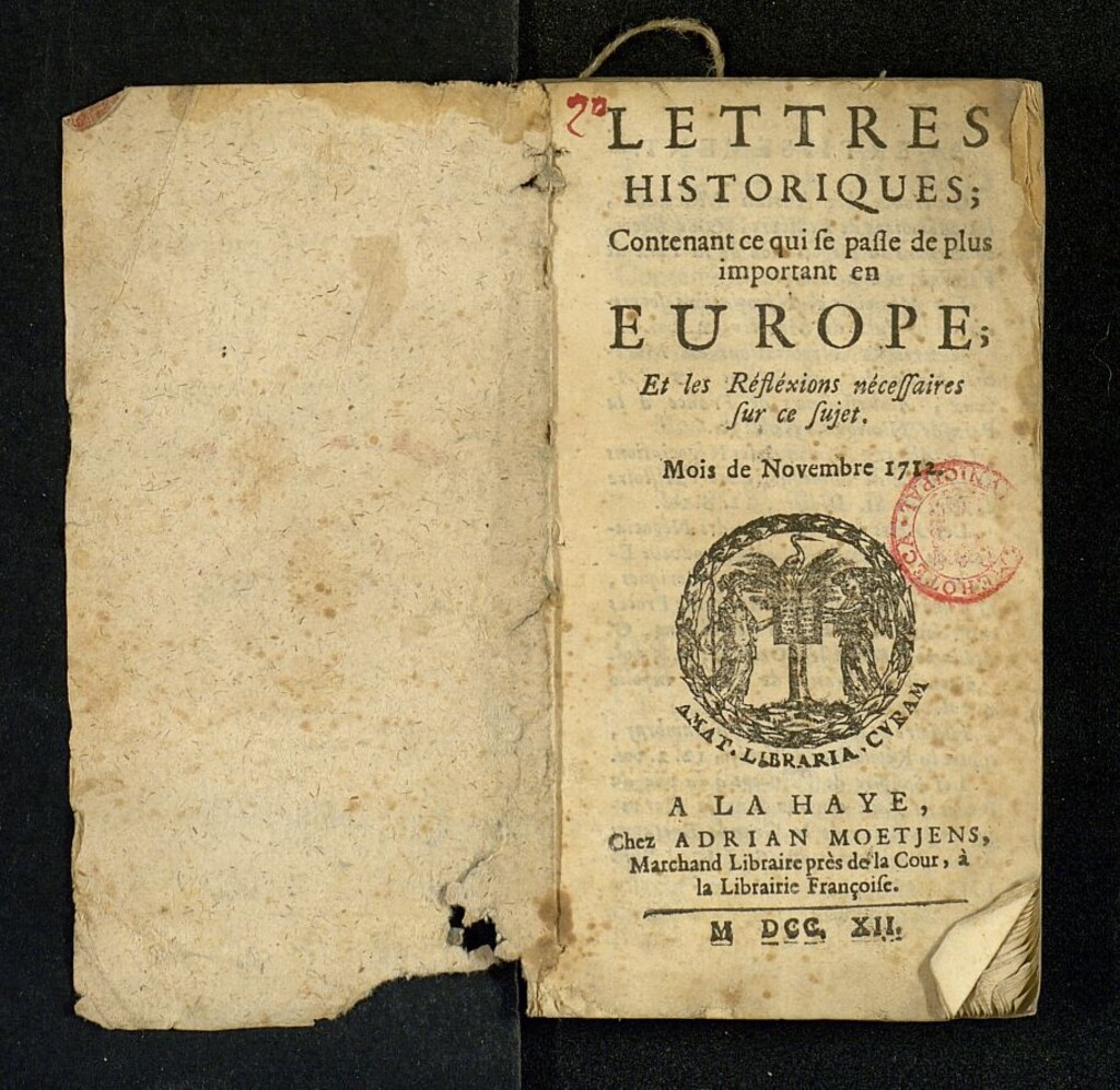 Miniatura de Lettres Historiques de noviembre de 1712