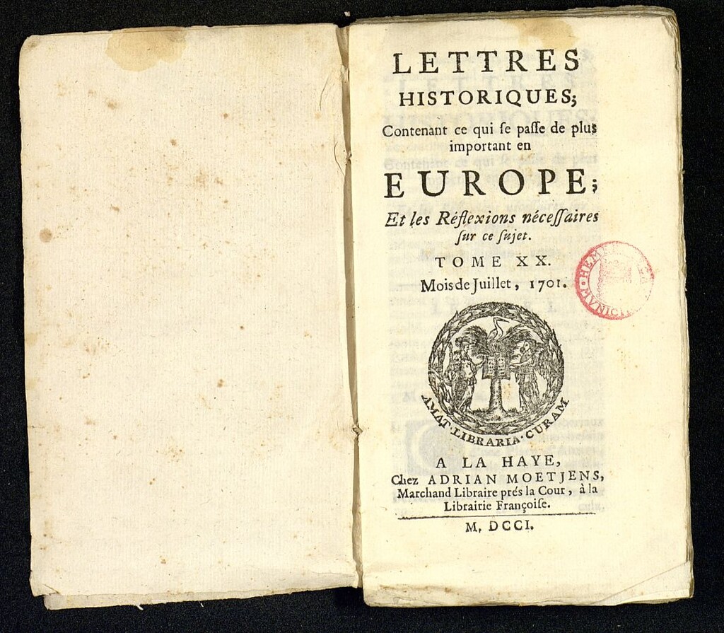 Miniatura de Lettres Historiques de julio de 1701
