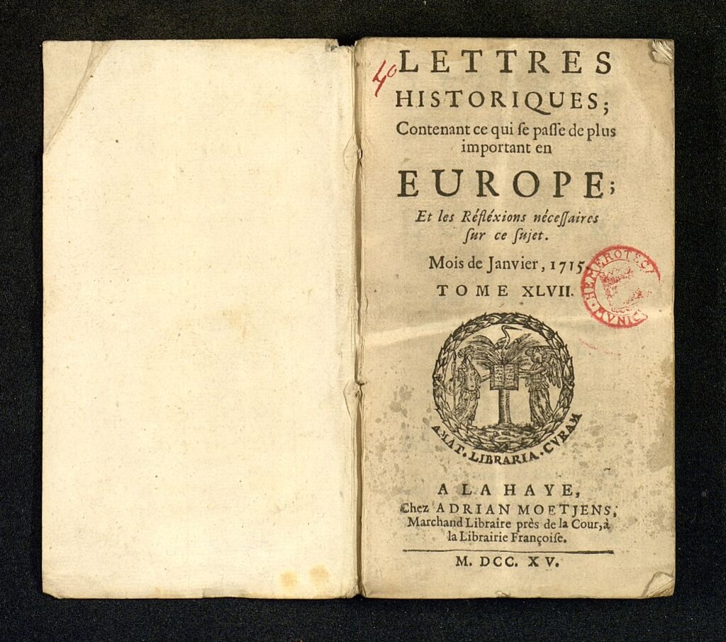 Miniatura de Lettres Historiques de enero de 1715