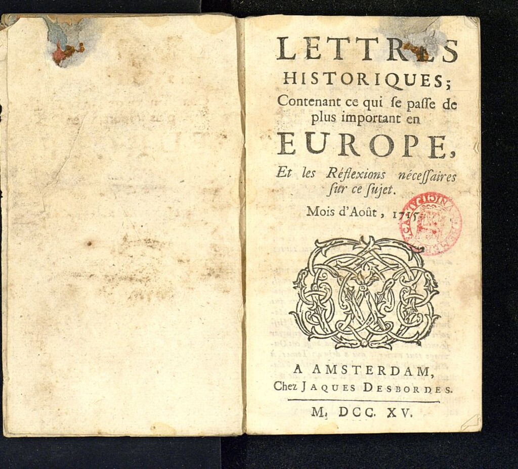 Miniatura de Lettres Historiques de agosto de 1715