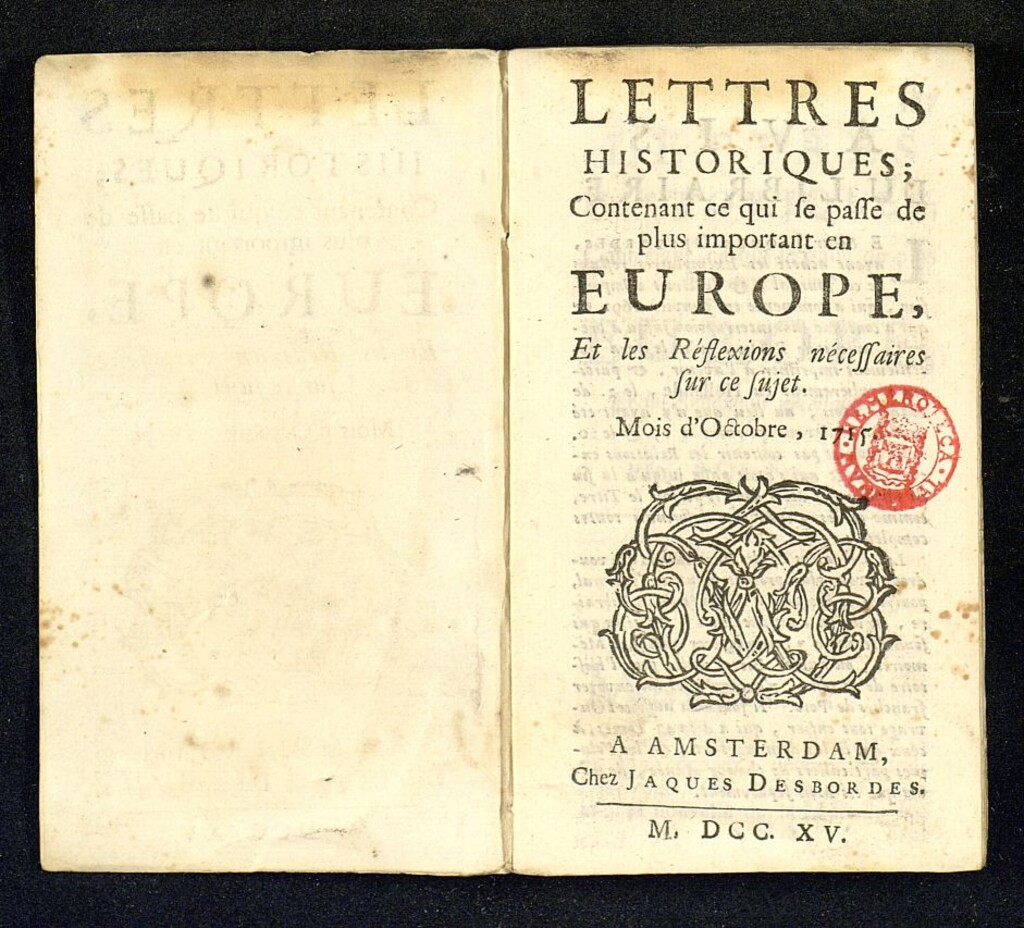 Miniatura de Lettres Historiques de octubre de 1715