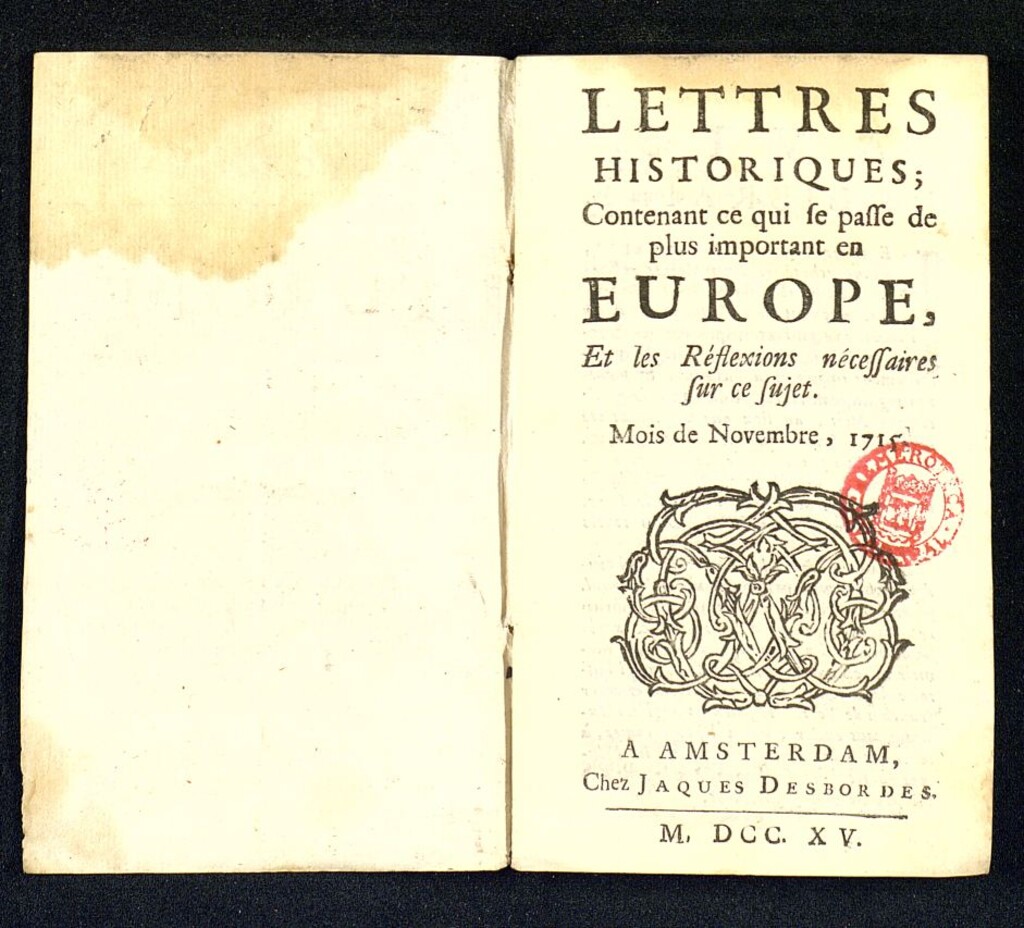 Miniatura de Lettres Historiques de noviembre de 1715