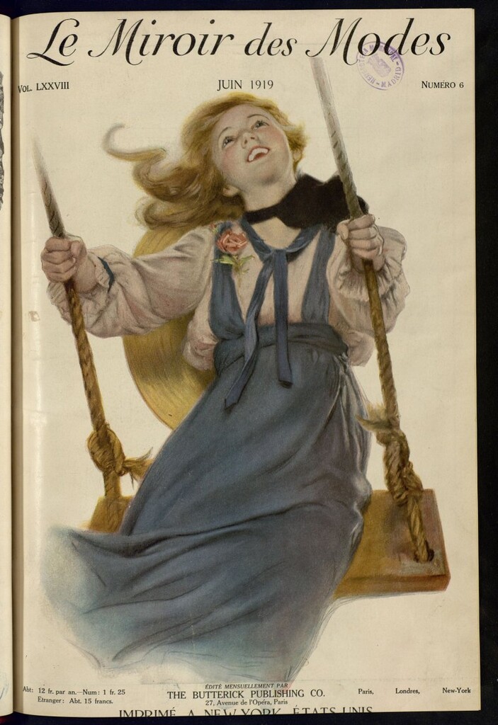 Miniatura de Le Miroir des Modes de junio de 1919, nº 6
