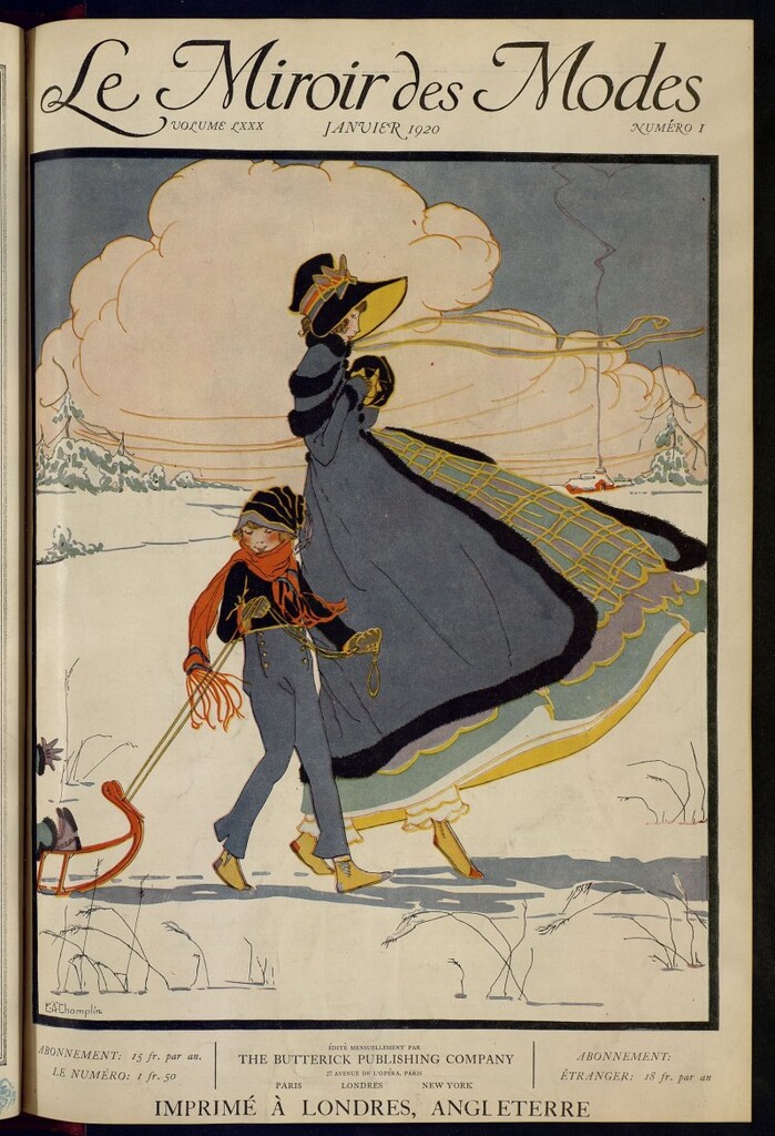Miniatura de Le Miroir des Modes de enero de 1920, nº 1
