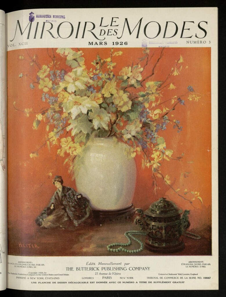 Miniatura de Le Miroir des Modes de marzo de 1926, nº 3