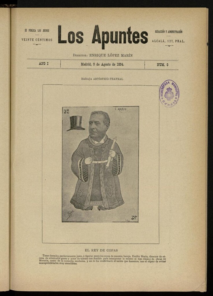 Miniatura de Los Apuntes: Revista Ilustrada del 9 de agosto de 1894, nº 5