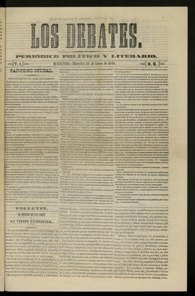 Miniatura de Los Debates : periódico político y literario del 19 de enero de 1848, nº 6