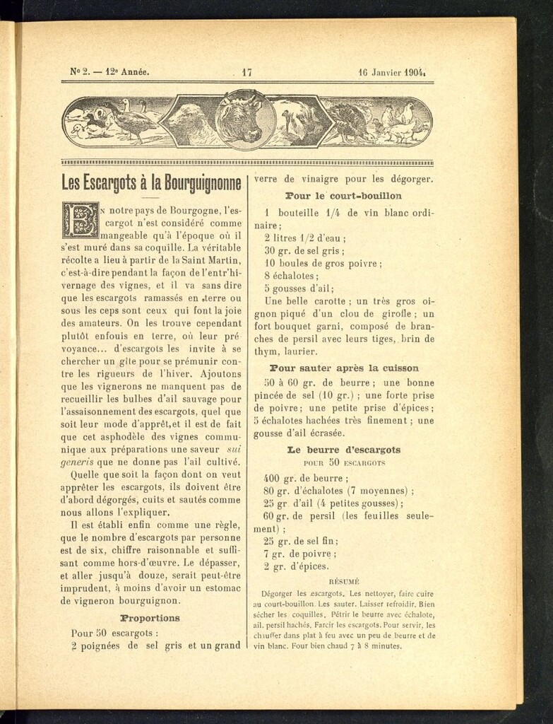 Miniatura de Le Pot-au-Feu : journal de cuisine pratique et d´économie domestique del 16 de enero de 1904, nº 2